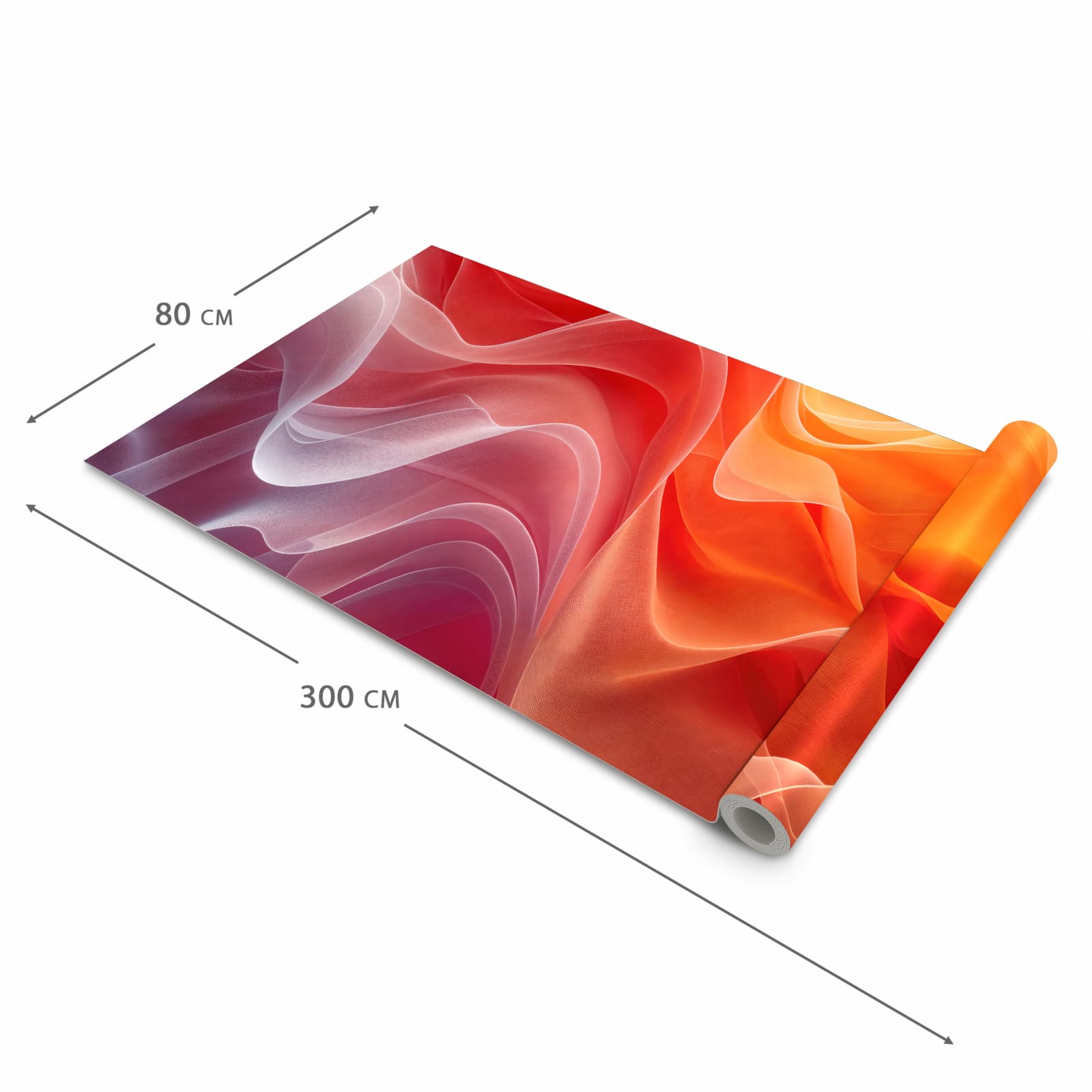 Strapazierfähiger rutschfester Küchenläufer mit Motiv Sanfte Farbwirbel in der Größe 60x120 cm