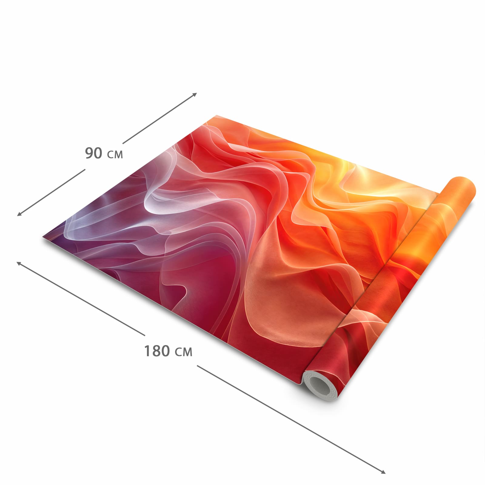 Waschbarer rutschfester Küchenläufer mit Motiv Sanfte Farbwirbel in der Grösse 60x120 cm