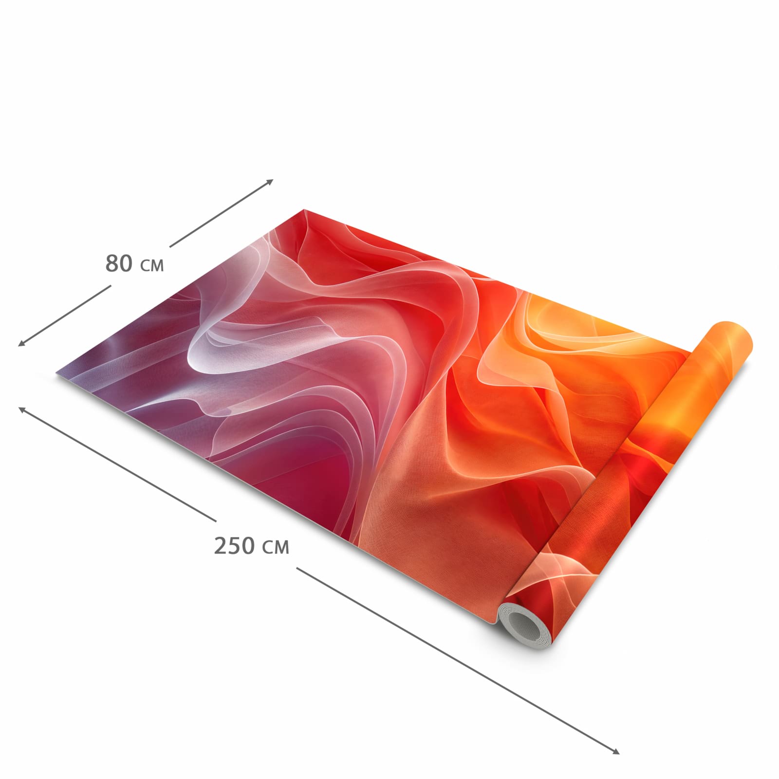 Waschbarer Küchenläufer mit Motiv Sanfte Farbwirbel in der Größe 60x120 cm, angenehme Haptik