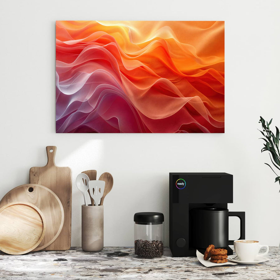 Maße Metall Magnettafel - Orange Seidenfalten