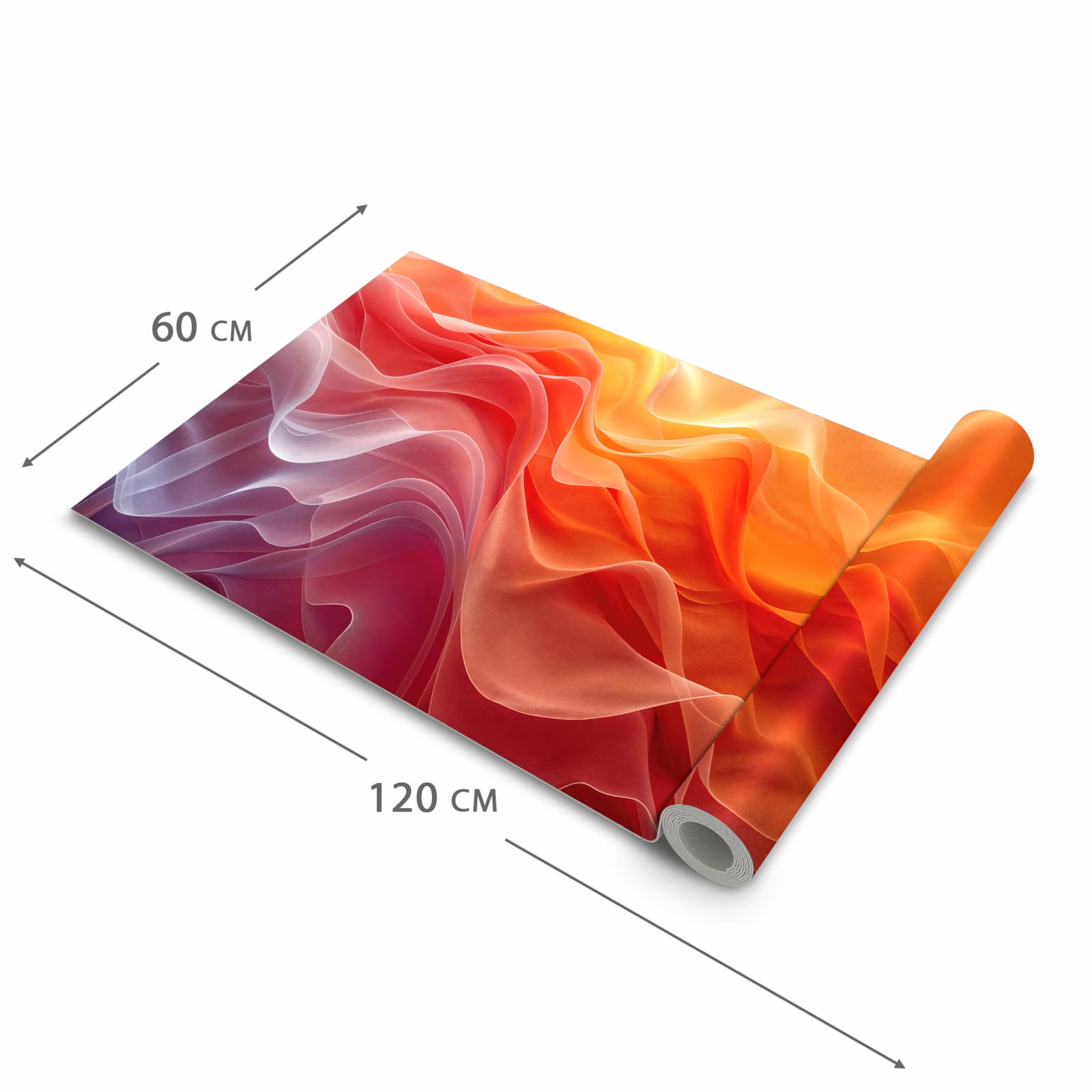 Schmutzabweisender Küchenteppich mit Motiv Sanfte Farbwirbel in der Grösse 60x120 cm