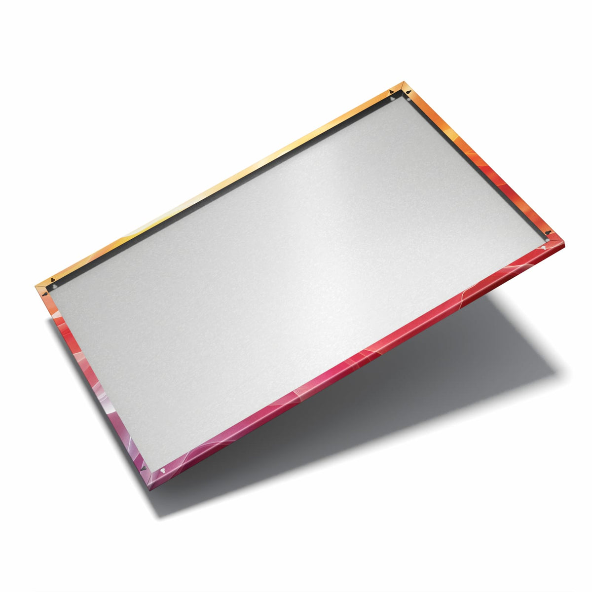 Nur 7 mm – liegt eng an der Wand – Metall Magnettafel - Orange Seidenfalten