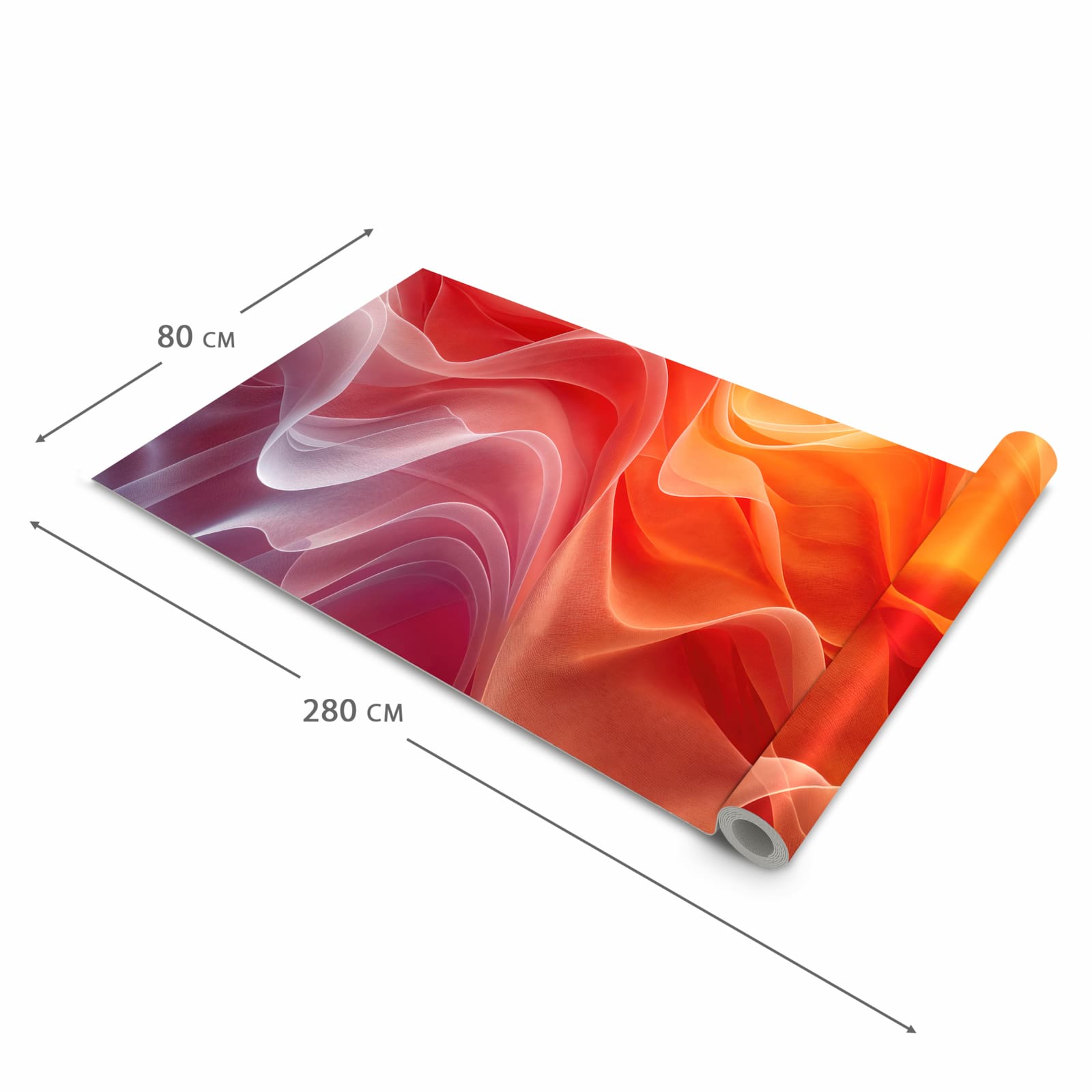 Hygienischer rutschfester Küchenläufer mit Motiv Sanfte Farbwirbel in der Grösse 60x120 cm