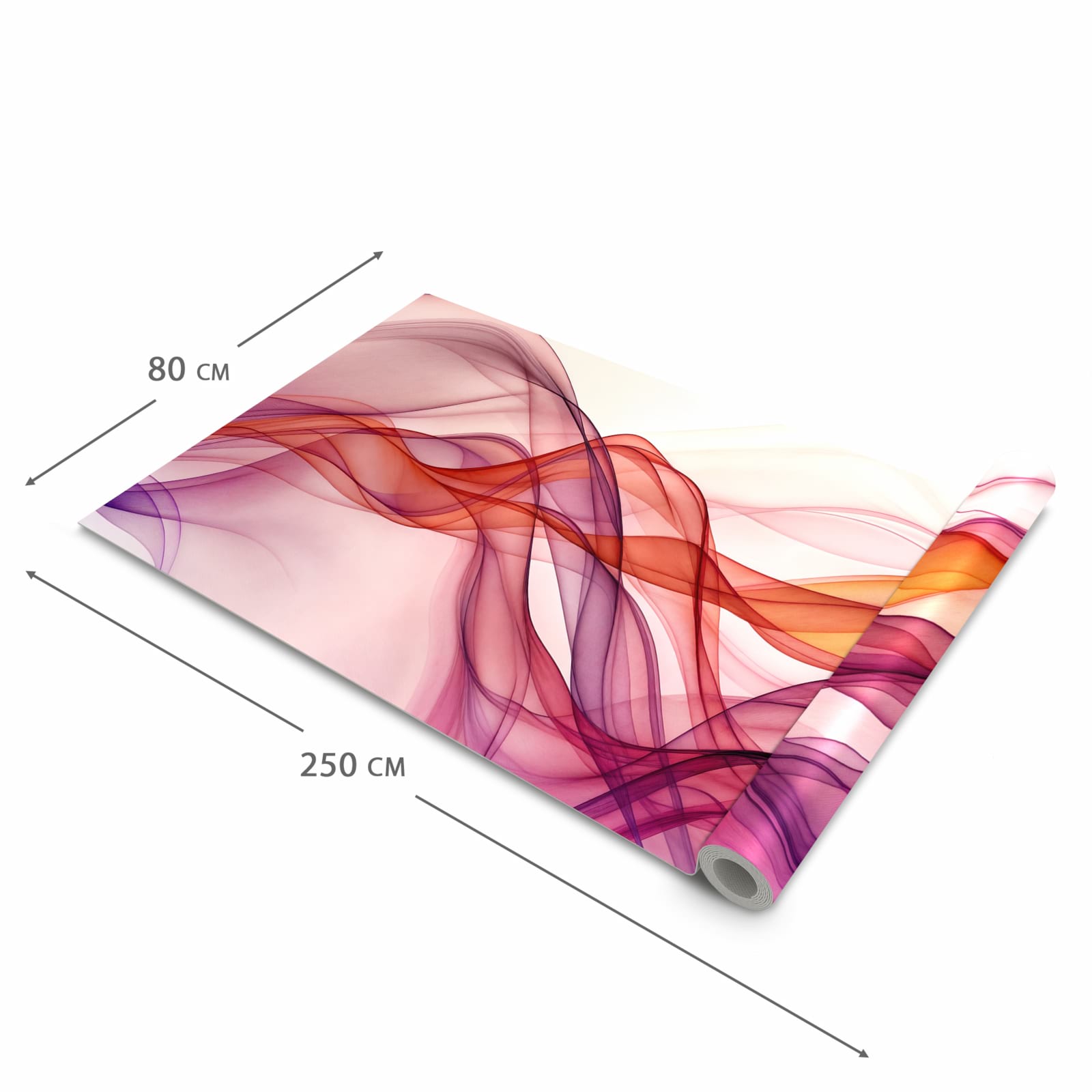 Zeitsparender Küchenläufer mit Motiv Farbige Schleier in der Grösse 90x240 cm