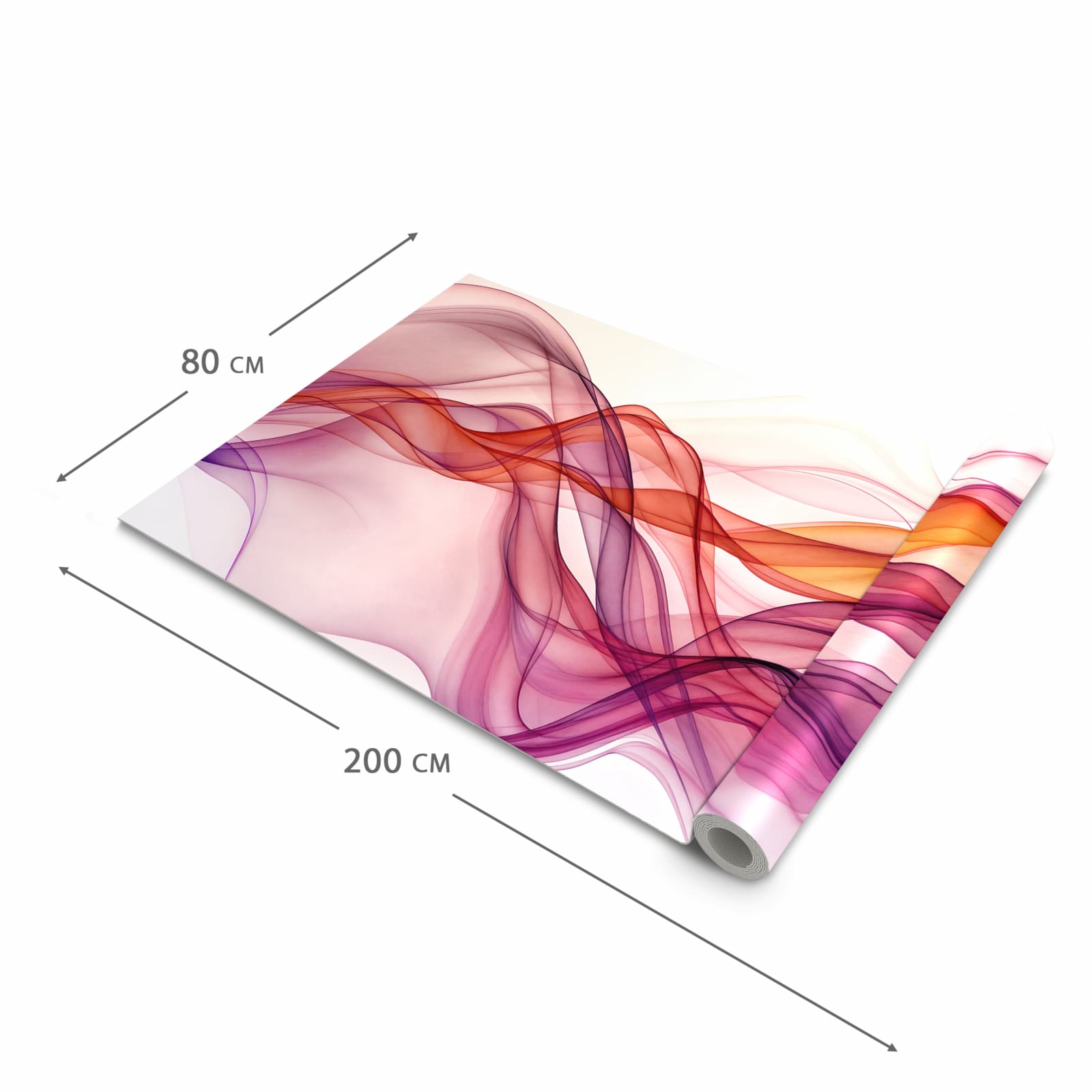 Küchenteppich mit Motiv Farbige Schleier in der Grösse 90x240 cm für sicheres Aufbewahren