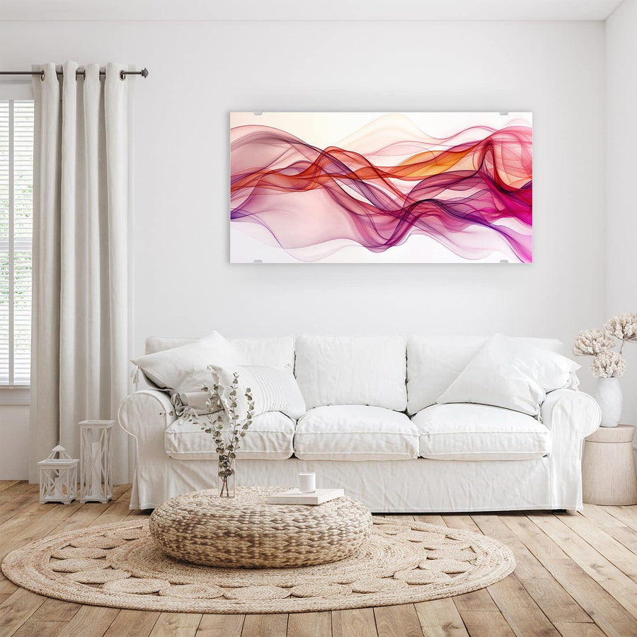 Maße Wandbild - Magenta Schleier - Querformat