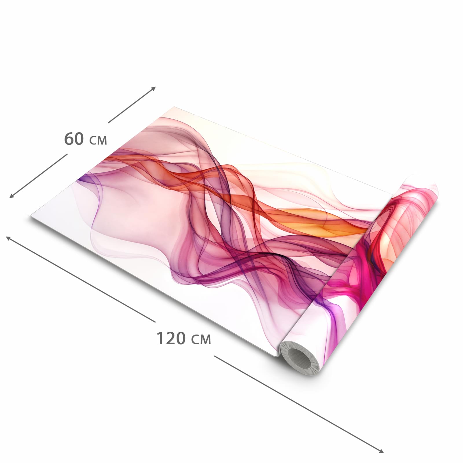Rutschfester Küchenteppich mit Motiv Farbige Schleier in der Größe 90x240 cm