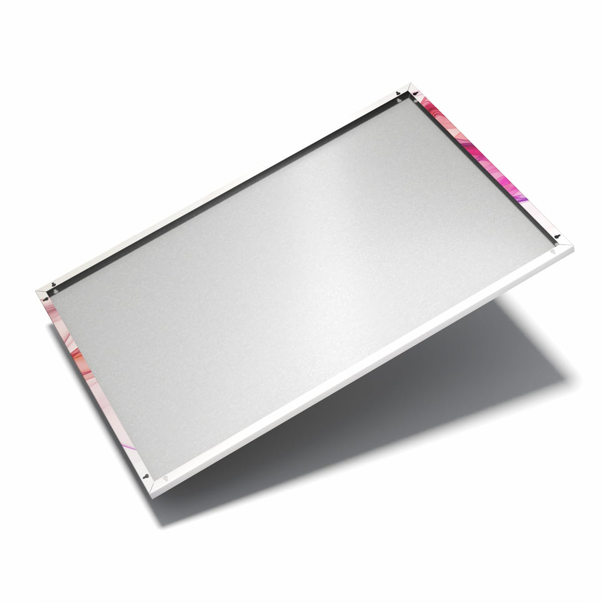 Nur 7 mm – liegt eng an der Wand – Metall Magnettafel - Magenta Schleier