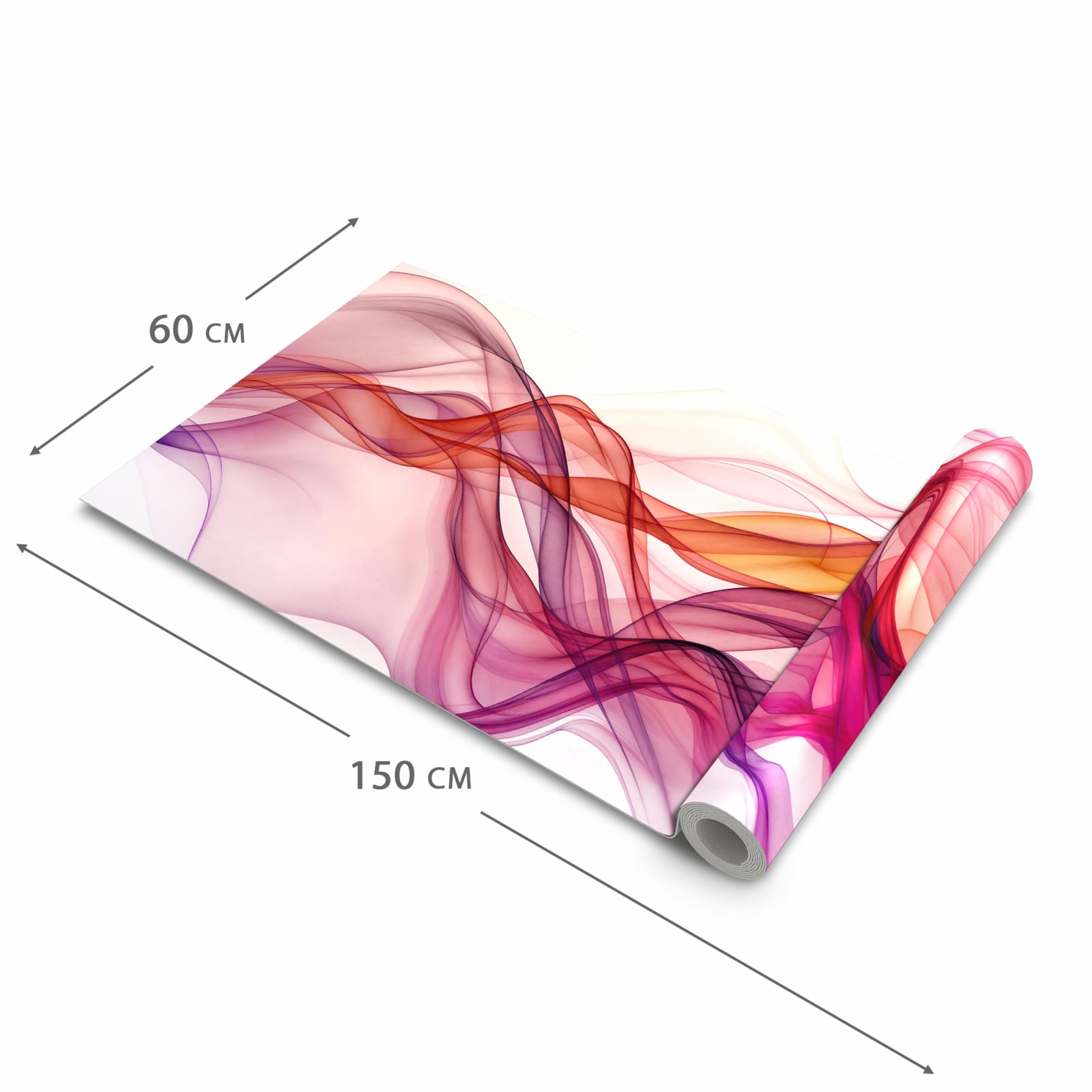 Feuchtigkeitsresistenter Küchenteppich mit Motiv Farbige Schleier in der Größe 90x240 cm