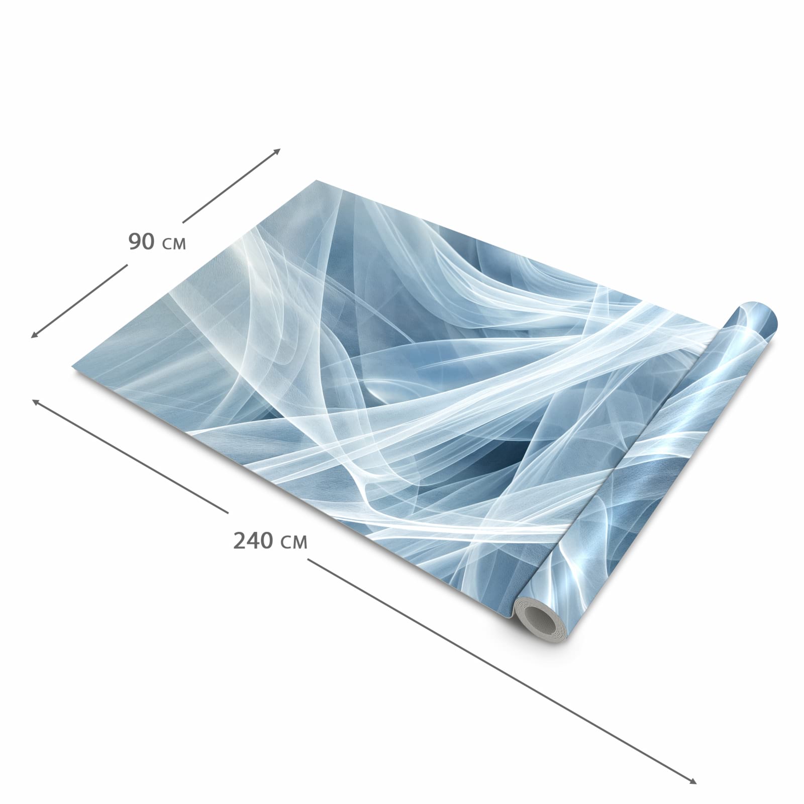 Langlebiger Küchenläufer mit Motiv Transparente Schleier in der Grösse 90x240 cm