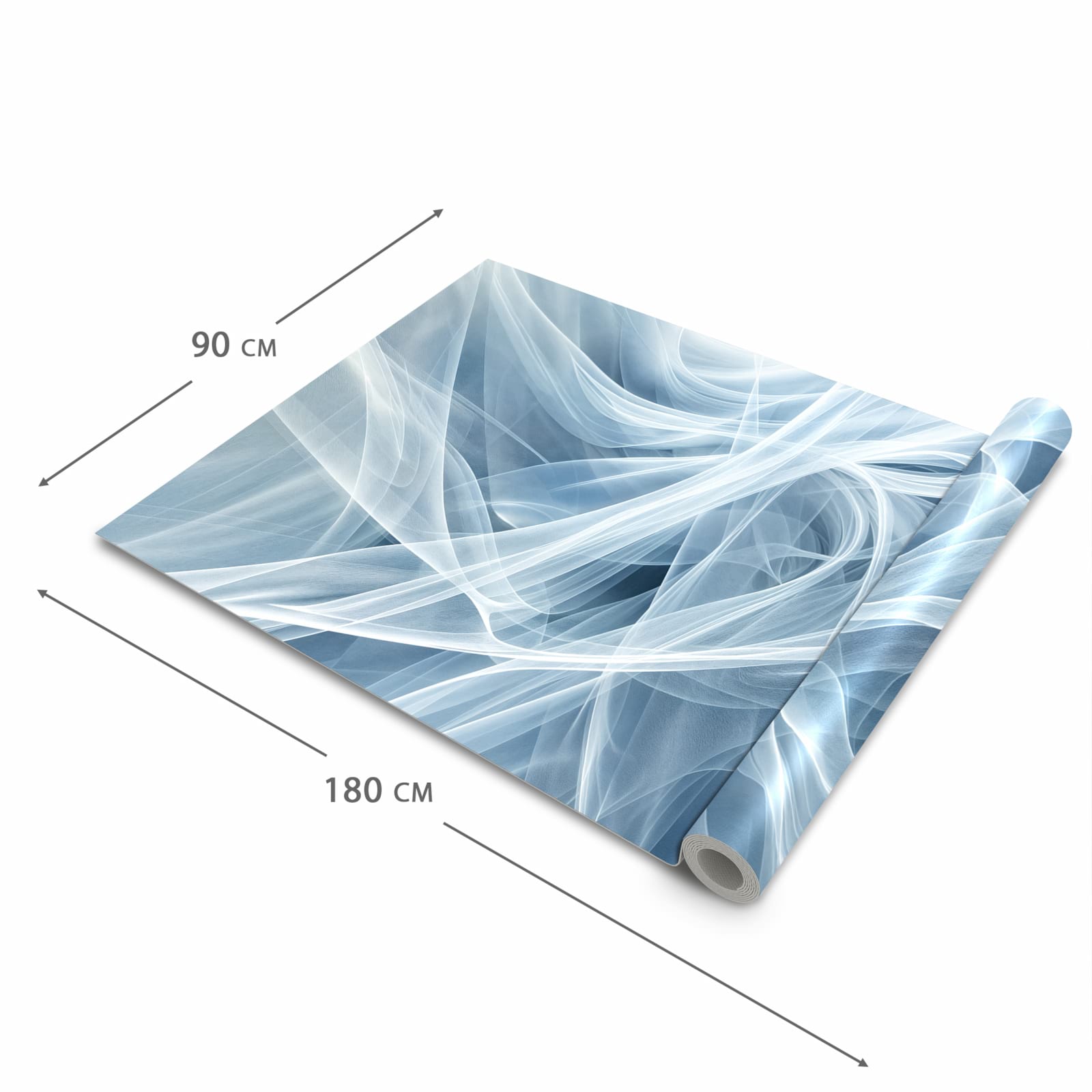 Waschbarer Küchenteppich mit Motiv Transparente Schleier in der Grösse 90x240 cm