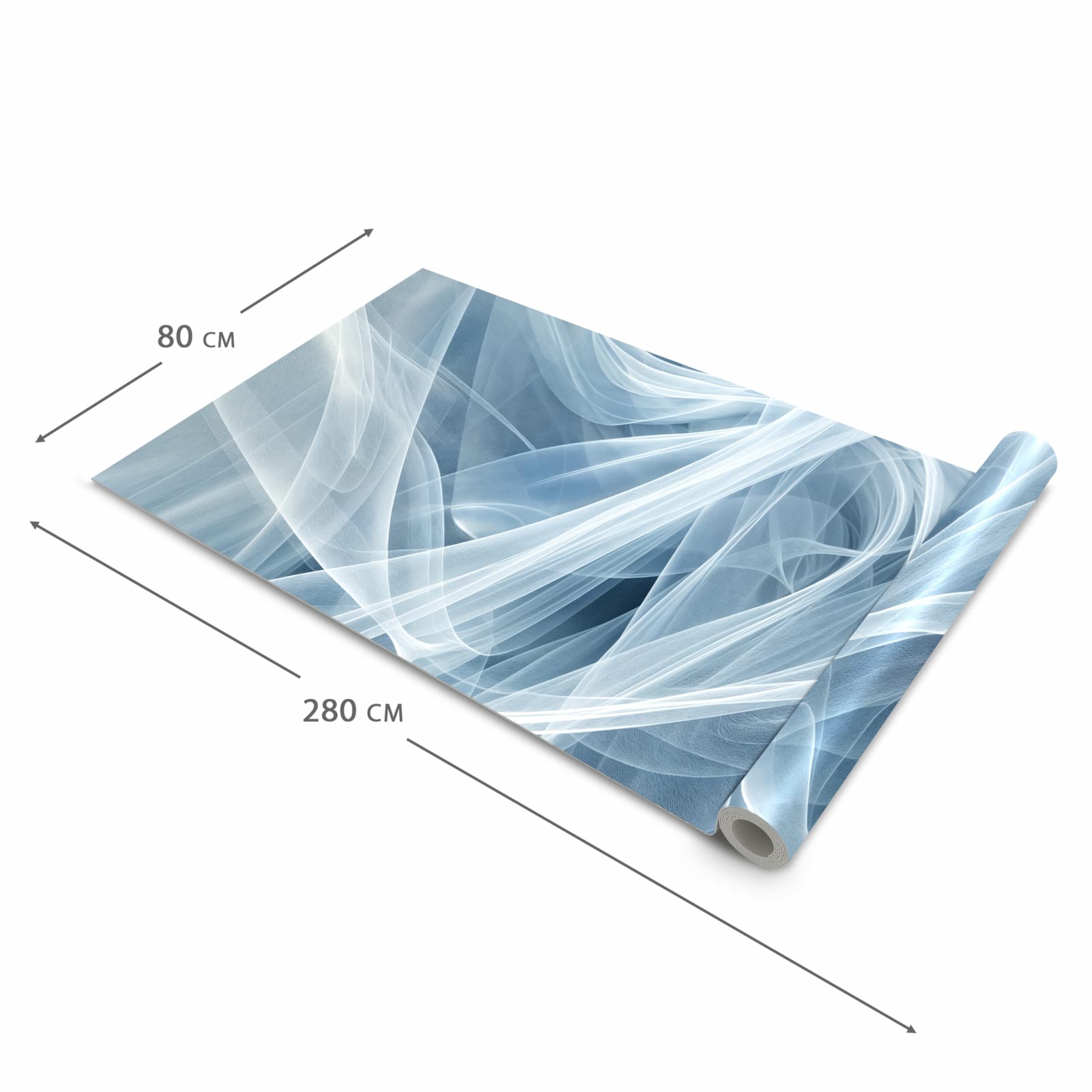 Hygienischer Bodenläufer Teppich mit Motiv Transparente Schleier in der Grösse 90x240 cm