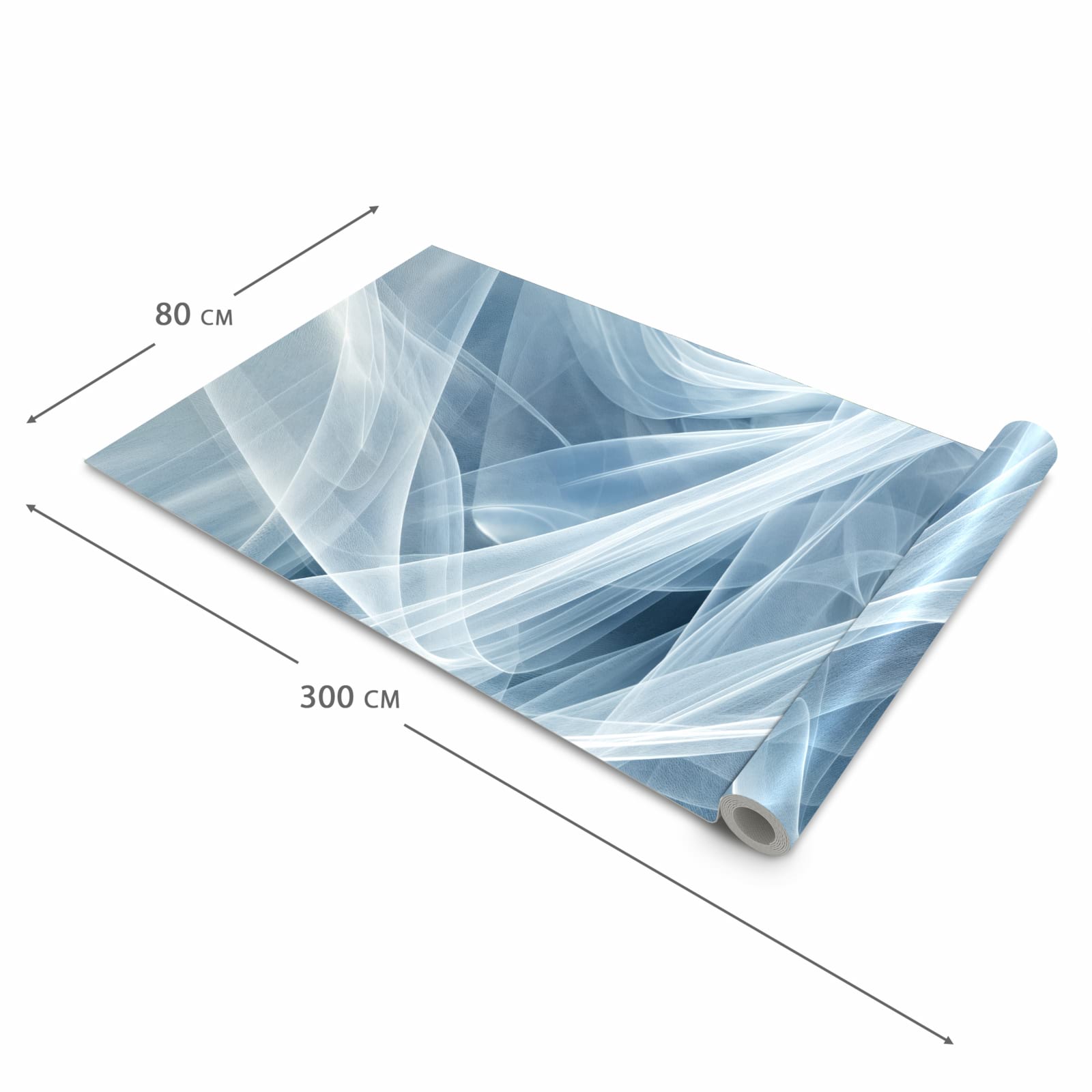 Strapazierfähiger Küchenteppich mit Motiv Transparente Schleier in der Grösse 90x240 cm
