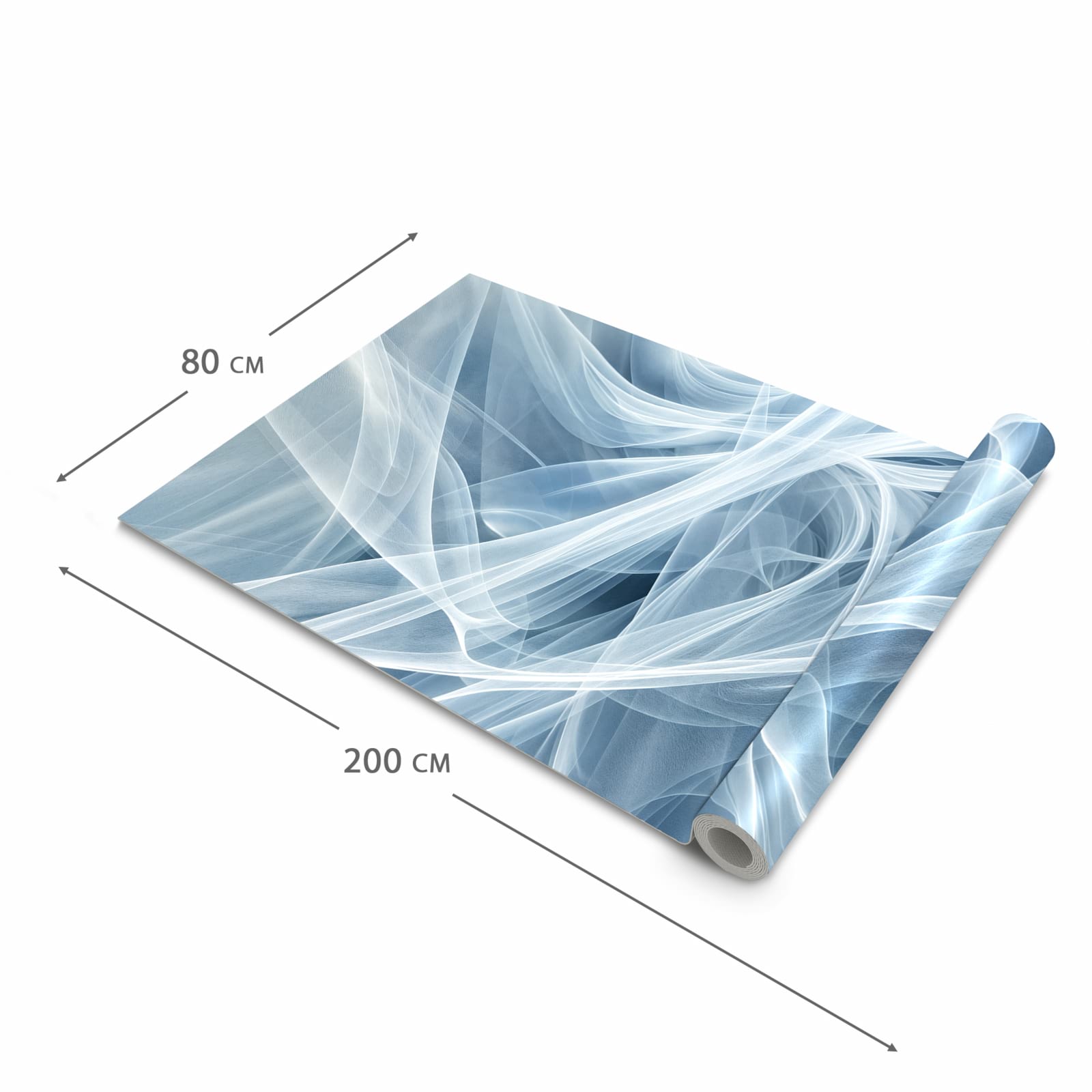 Pflegeleichter rutschfester Küchenteppich mit Motiv Transparente Schleier in der Grösse 90x240 cm