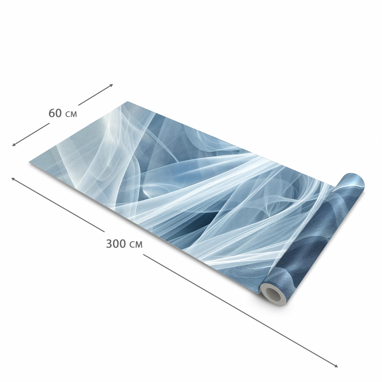 Komfortabler Teppich für Esszimmer mit Motiv Transparente Schleier in der Größe 90x240 cm