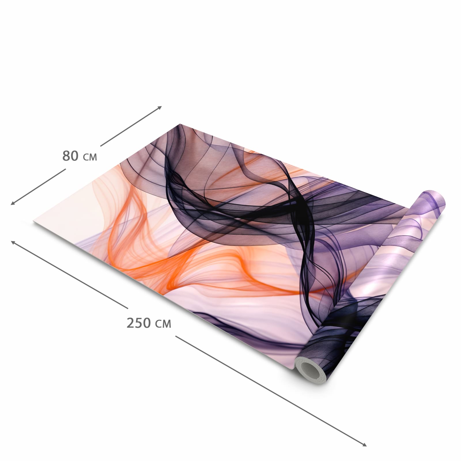 Abriebfester Küchenläufer mit Motiv Abstrakte Bewegung in der Grösse 90x180 cm