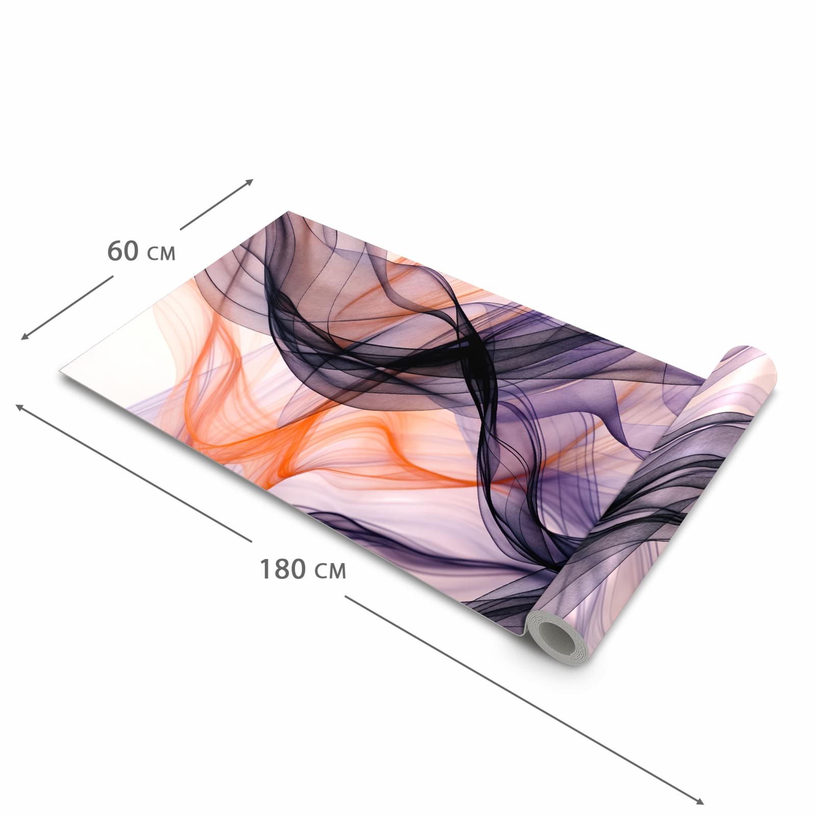 Bodenschonender Küchenläufer mit Motiv Abstrakte Bewegung in der Größe 90x180 cm