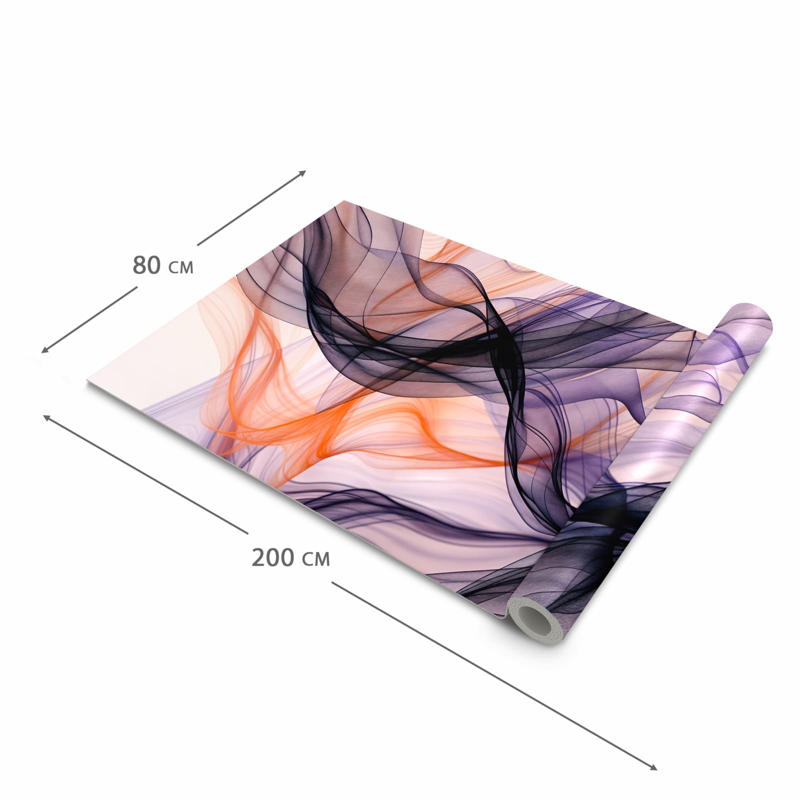 Geräuschdämpfender Küchenläufer mit Motiv Abstrakte Bewegung in der Grösse 90x180 cm