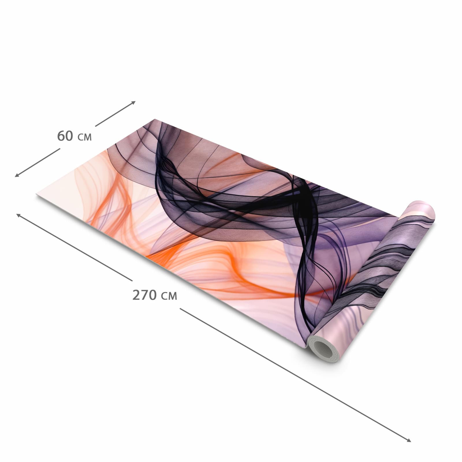 Formstabiler Küchenläufer mit Motiv Abstrakte Bewegung in der Grösse 90x180 cm