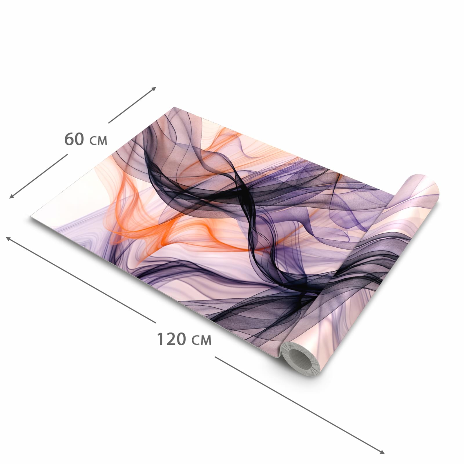 Bodenschonender Küchenteppich mit Motiv Abstrakte Bewegung in der Grösse 90x180 cm