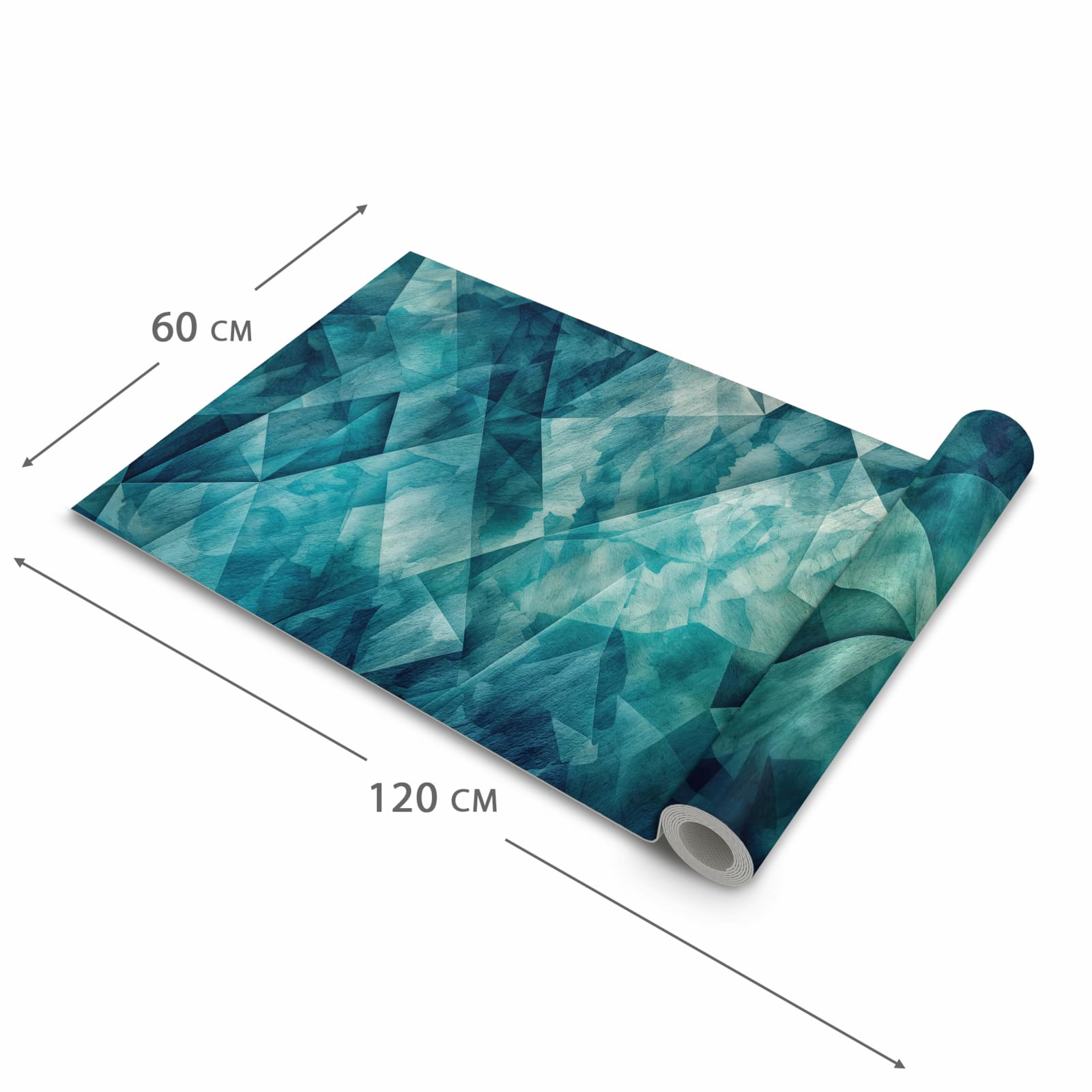 Langlebiger moderner Küchenläufer mit Motiv Abstrakte Geometrie in der Grösse 90x180 cm