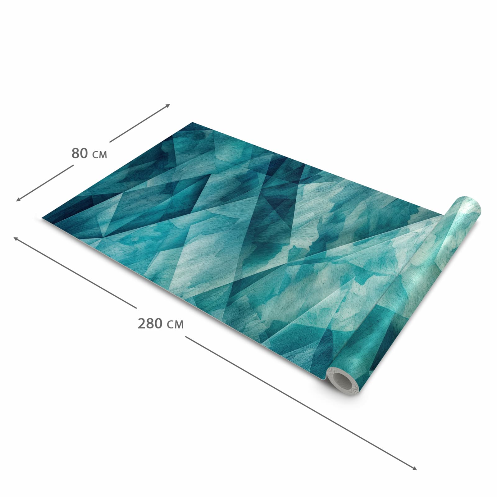 Waschbarer Küchenteppich mit Motiv Abstrakte Geometrie in der Grösse 90x180 cm