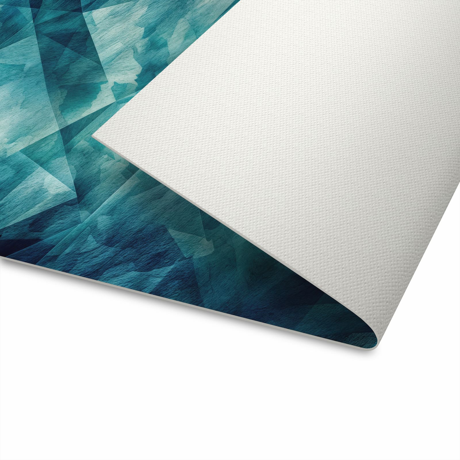 Feuchtigkeitsresistenter Küchenläufer mit Motiv Abstrakte Geometrie in der Unterseite