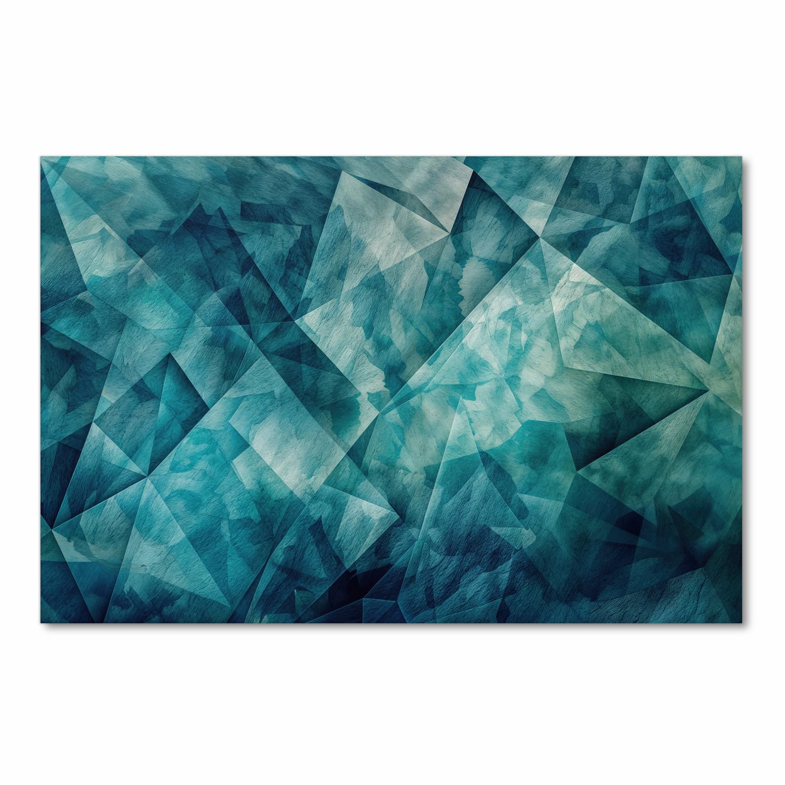 Abwaschbarer Küchenläufer mit Motiv Abstrakte Geometrie in Frontansicht für Ordnung