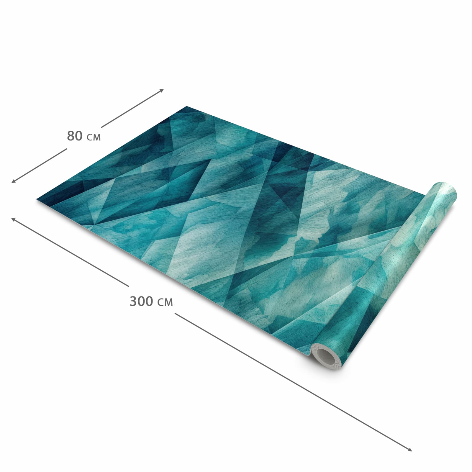 Langlebiger Teppich für die Küche mit Motiv Abstrakte Geometrie in der Grösse 90x180 cm