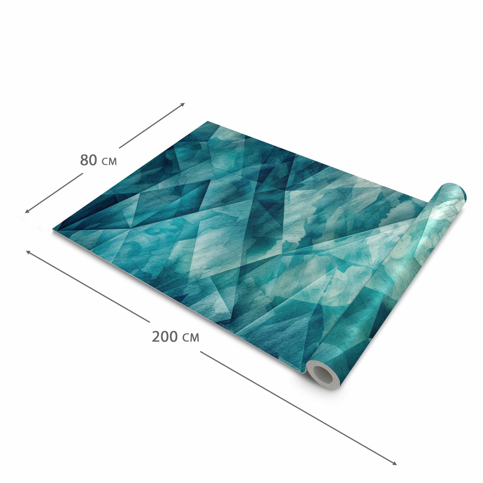 Hygienischer Küchenteppich mit Motiv Abstrakte Geometrie in der Grösse 90x180 cm