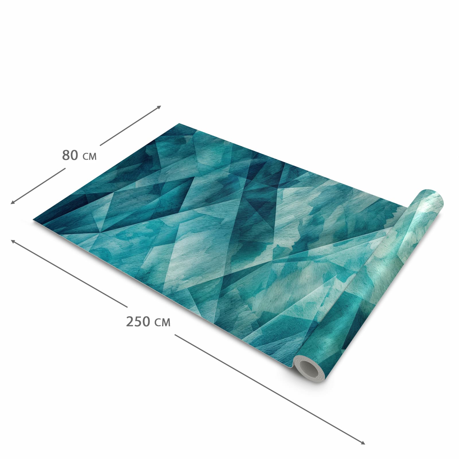 Strapazierfähiger Küchenteppich mit Motiv Abstrakte Geometrie in der Grösse 90x180 cm