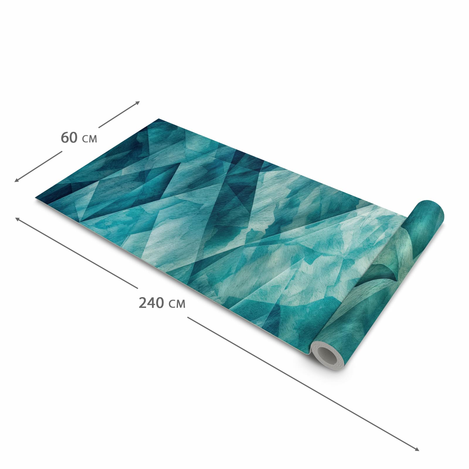 Komfortabler moderner Küchenläufer mit Motiv Abstrakte Geometrie in der Grösse 90x180 cm