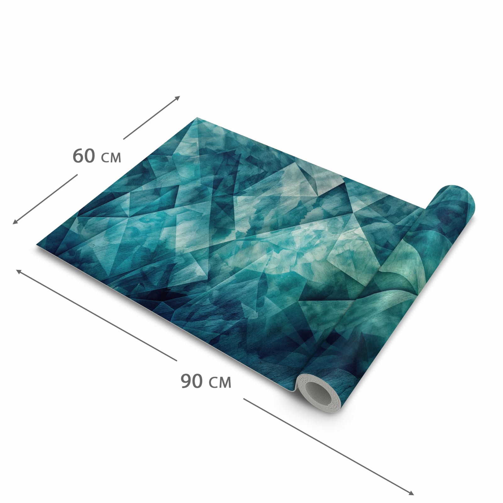 Küchenteppich mit Motiv Abstrakte Geometrie in der Grösse 90x180 cm für angenehme Haptik