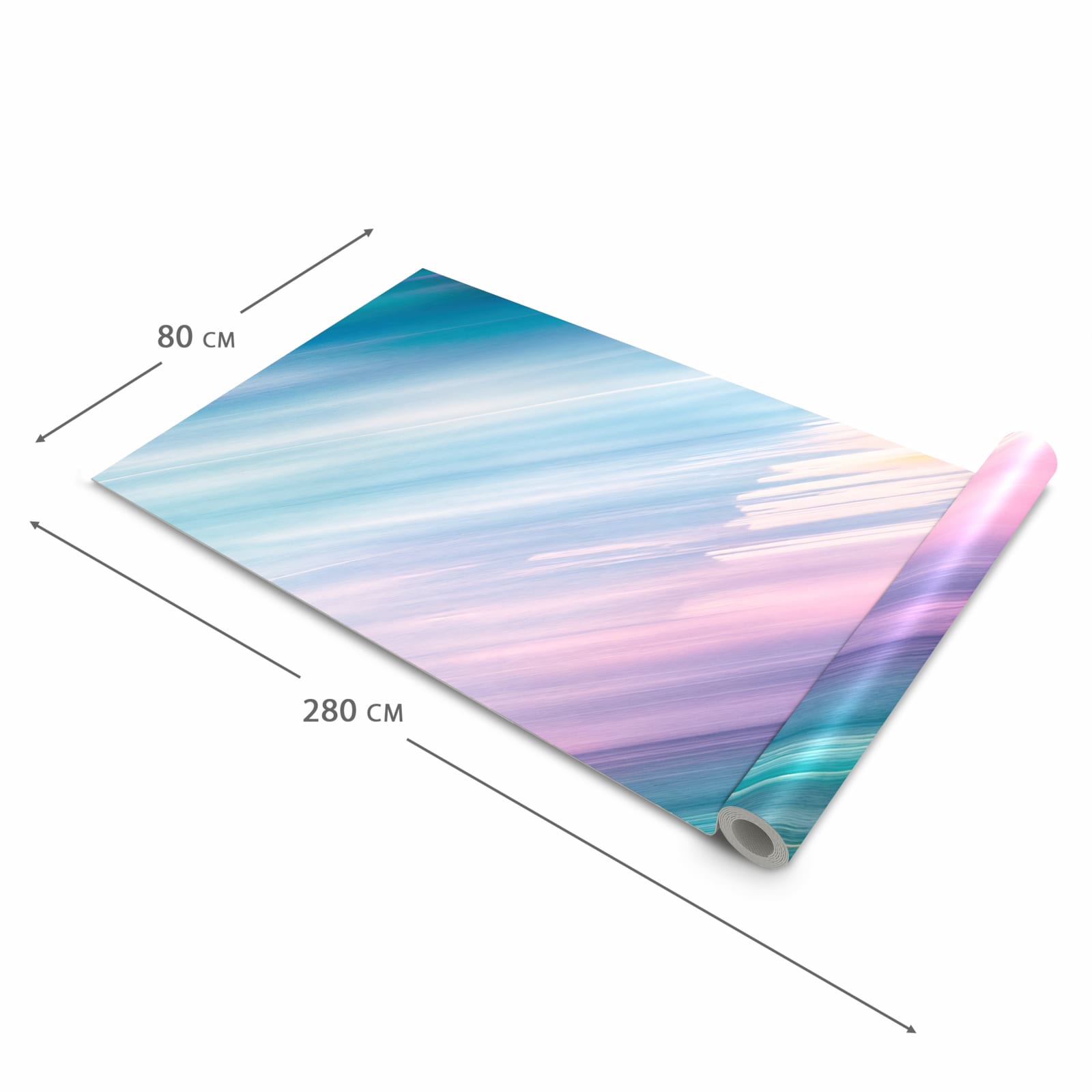 Wasserabweisender rutschfester Küchenläufer mit Motiv Farbiges Streifenmuster in der Grösse 90x180 cm