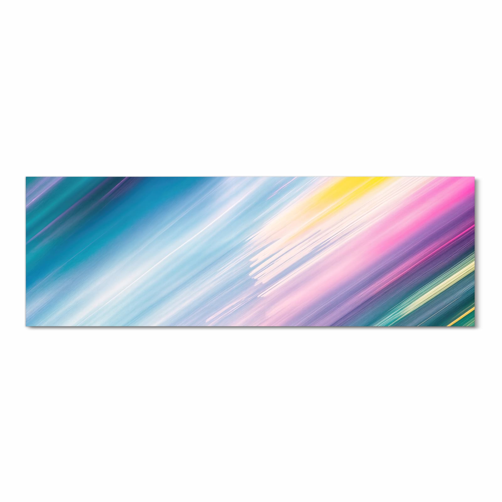 Geruchsneutraler großer Küchenteppich mit Motiv Farbiges Streifenmuster in Frontansicht