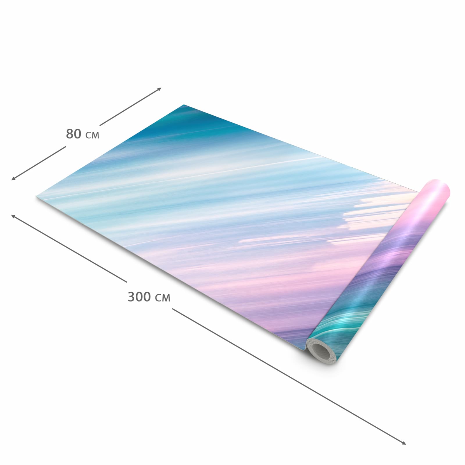 Fleckenresistenter rutschfester Küchenläufer mit Motiv Farbiges Streifenmuster in der Größe 90x180 cm