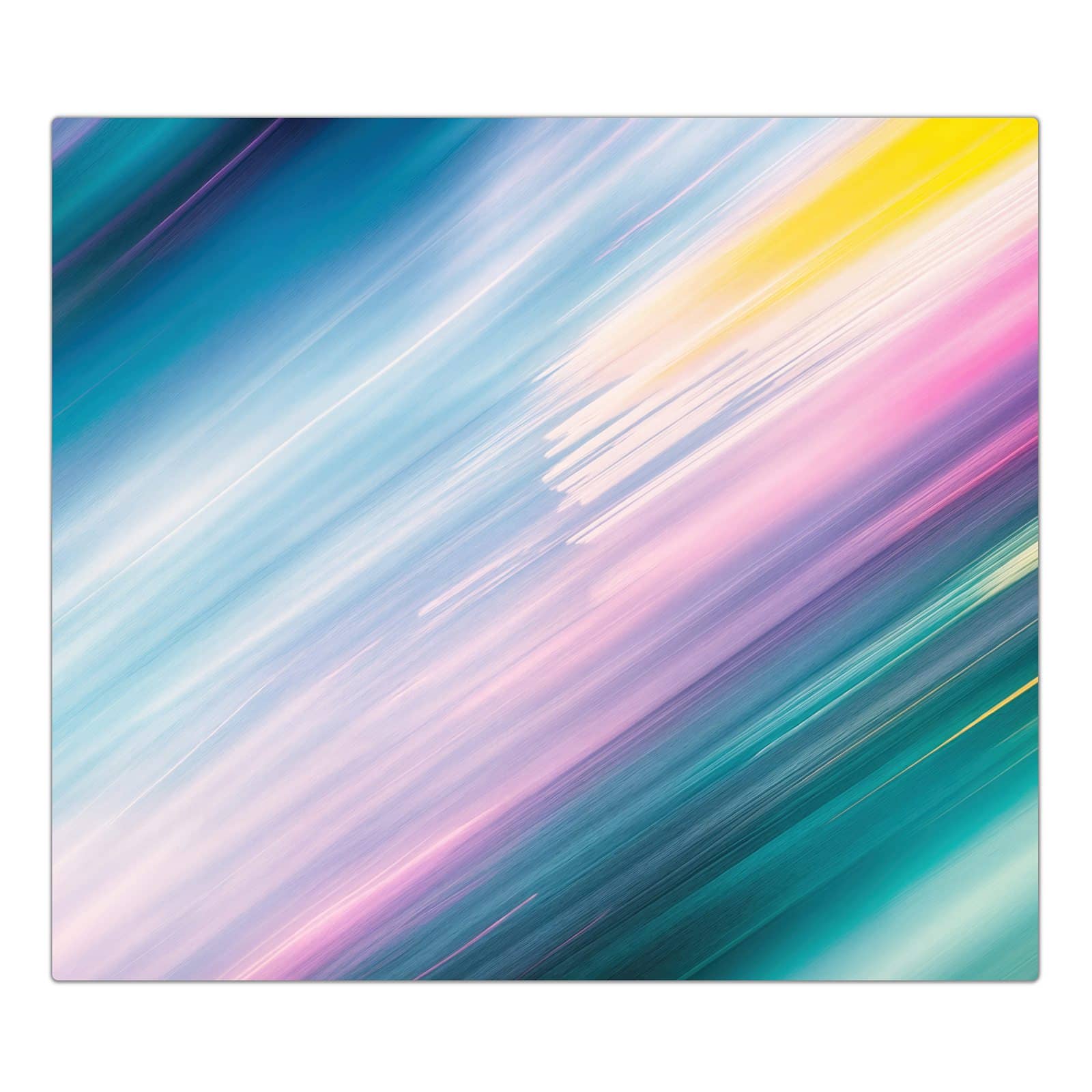 1-teilige Herdabdeckplatte aus Glas mit Farbiges Streifenmuster-Motiv in der Frontansicht #grösse_1-Teilig (60x52cm)