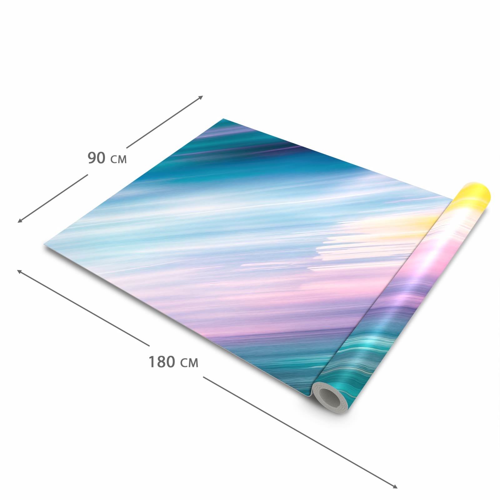 Schmutzabweisender waschbarer Küchenläufer mit Motiv Farbiges Streifenmuster in der Größe 90x180 cm