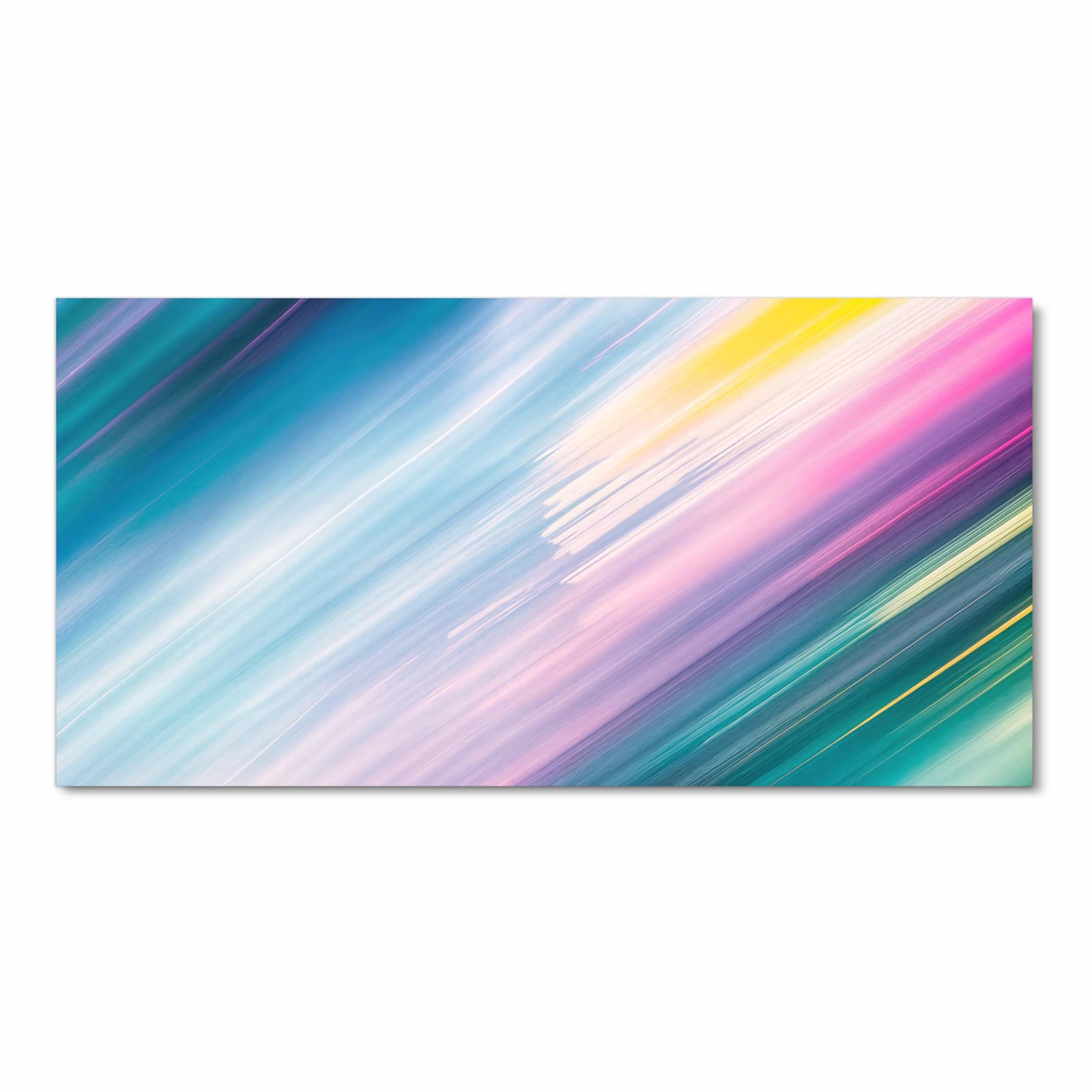 Fleckenresistenter waschbarer Küchenteppich mit Motiv Farbiges Streifenmuster in Frontansicht