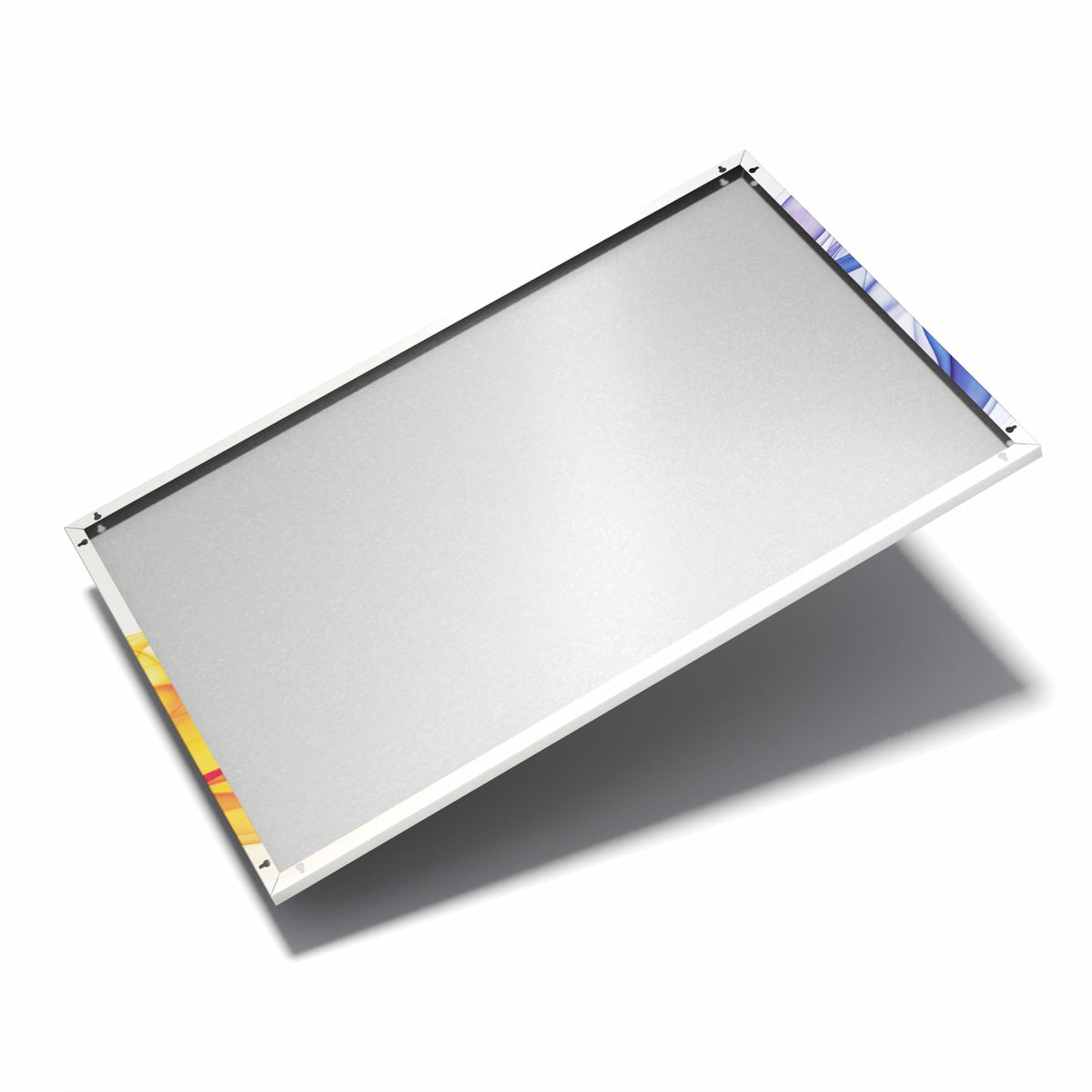 Nur 7 mm – liegt eng an der Wand – Metall Magnettafel - Bunte Rauchwellen