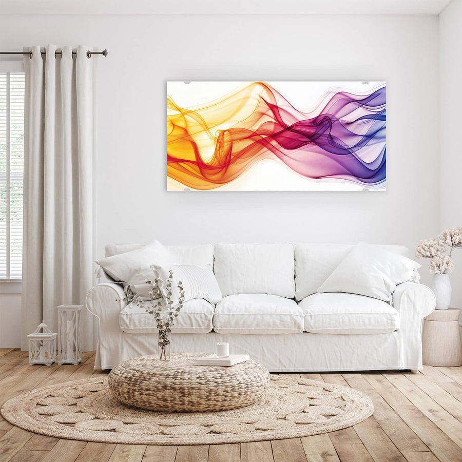 Maße Wandbild - Bunte Rauchwellen - Querformat