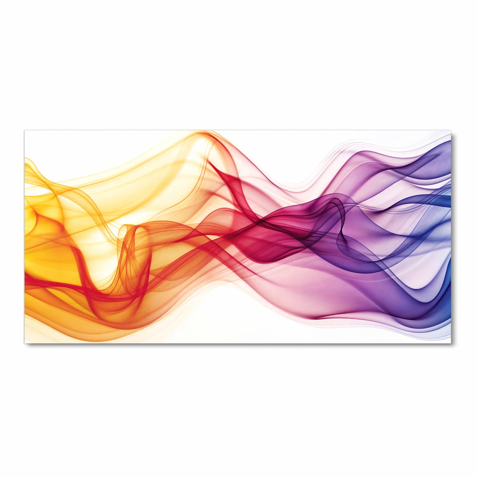 Waschbarer dünner Küchenteppich mit Motiv Wellen von Farbige in Frontansicht für Ordnung