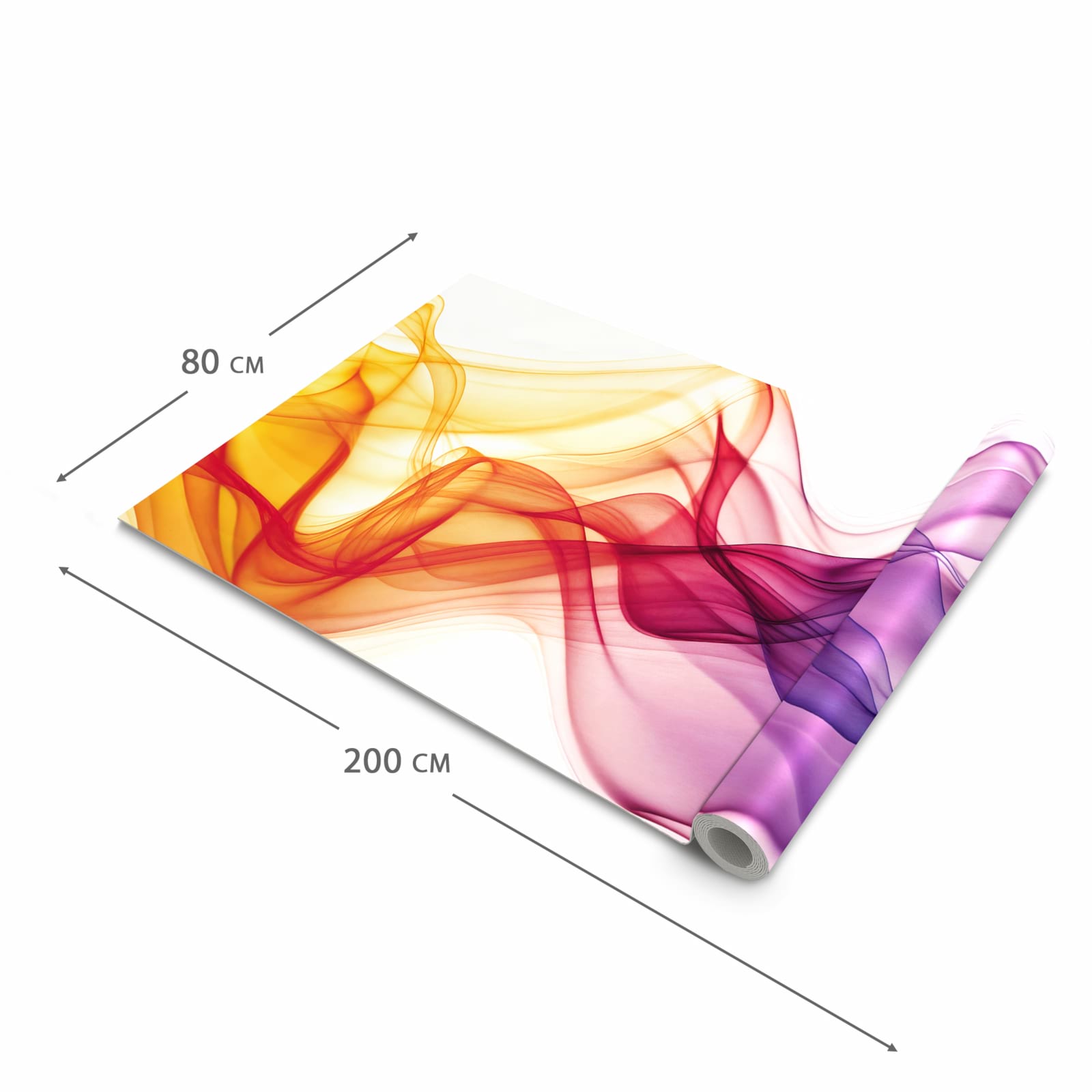 Waschbarer Bodenläufer Teppich mit Motiv Wellen von Farbige in der Grösse 80x300 cm