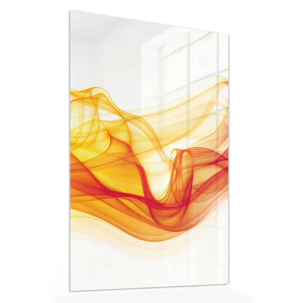 11 Größen – von 30 × 60 bis 60 × 150 cm – Wandbild - Bunte Rauchwellen - Hochformat