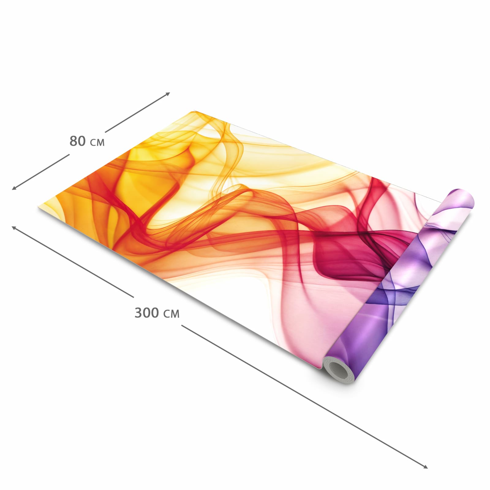 Feuchtigkeitsresistenter Küchenteppich mit Motiv Wellen von Farbige in der Grösse 80x300 cm