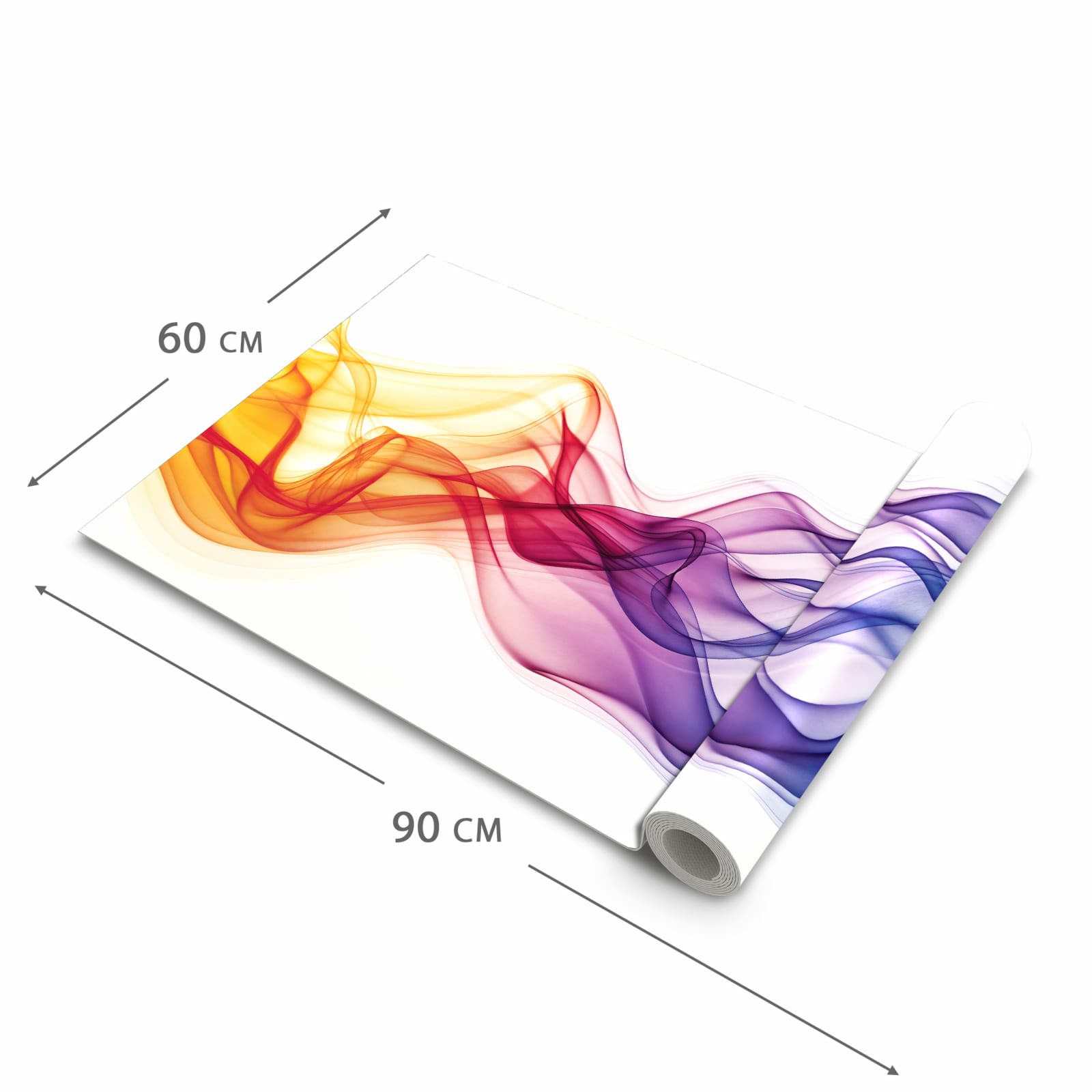 Strapazierfähiger Bodenläufer mit Motiv Wellen von Farbige in der Grösse 80x300 cm