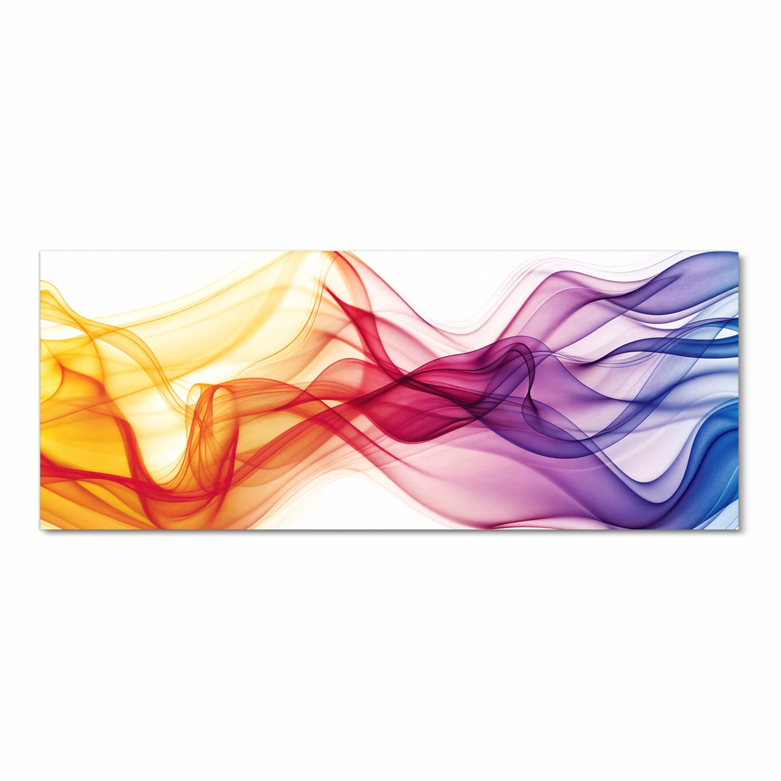 Bodenschonender Teppich fürs Esszimmer mit Motiv Wellen von Farbige in Frontansicht, waschbar