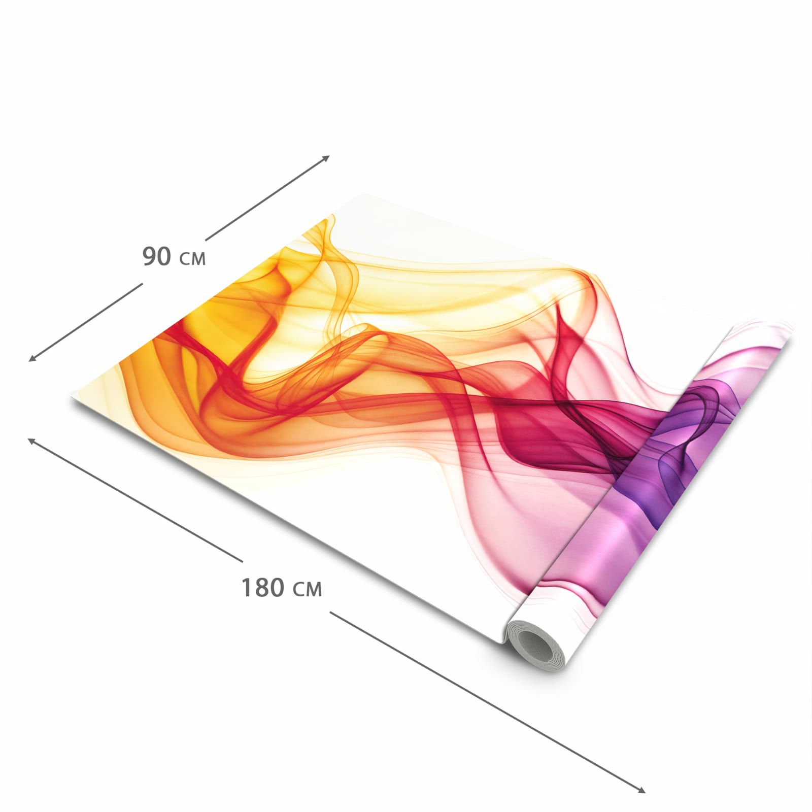 Bodenschonender rutschfester Küchenteppich mit Motiv Wellen von Farbige in der Grösse 80x300 cm