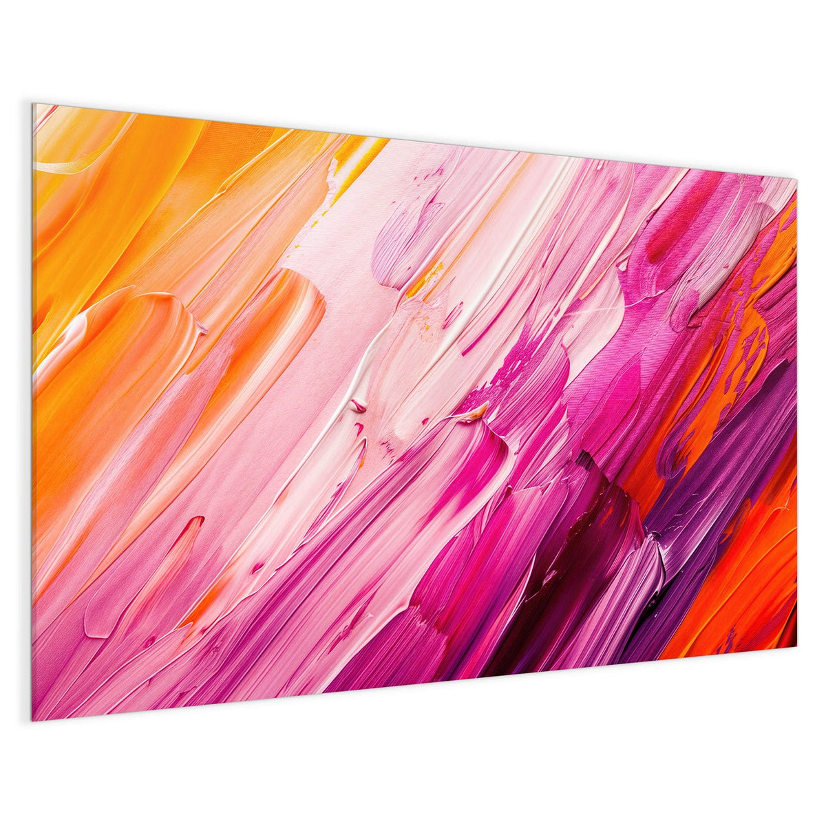 4 mm Glas statt lackiertem Blech – Magnettafel - Rosa Pinselstriche