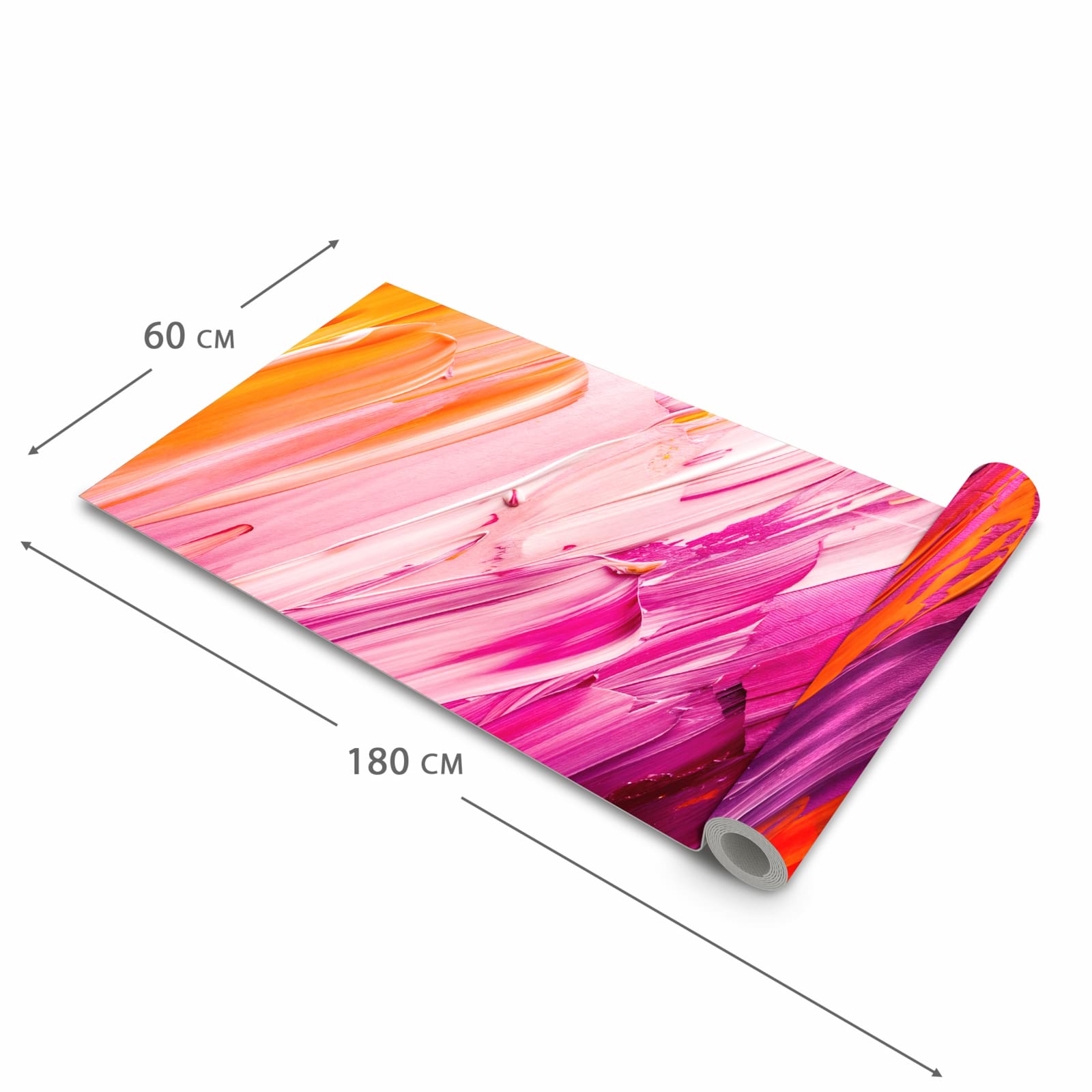 Zeitsparender Küchenläufer mit Motiv Pinselstriche in der Grösse 80x300 cm